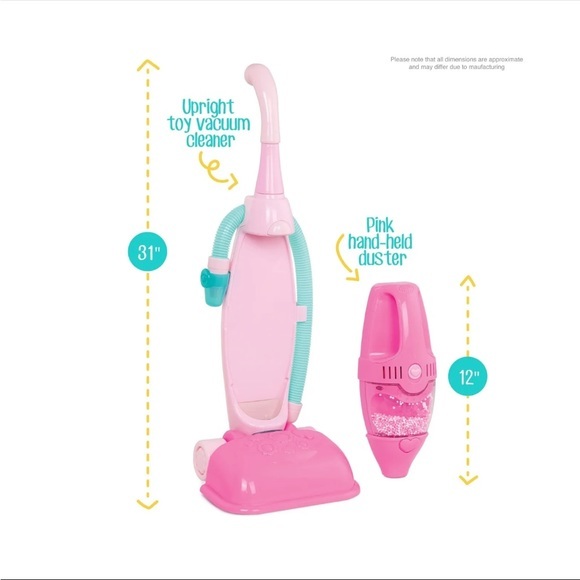 Play Circle by Battat – Home Neat Home Pink Vacuum Cleaner Set – 2-in-1 Prete... - Picture 8 of 13